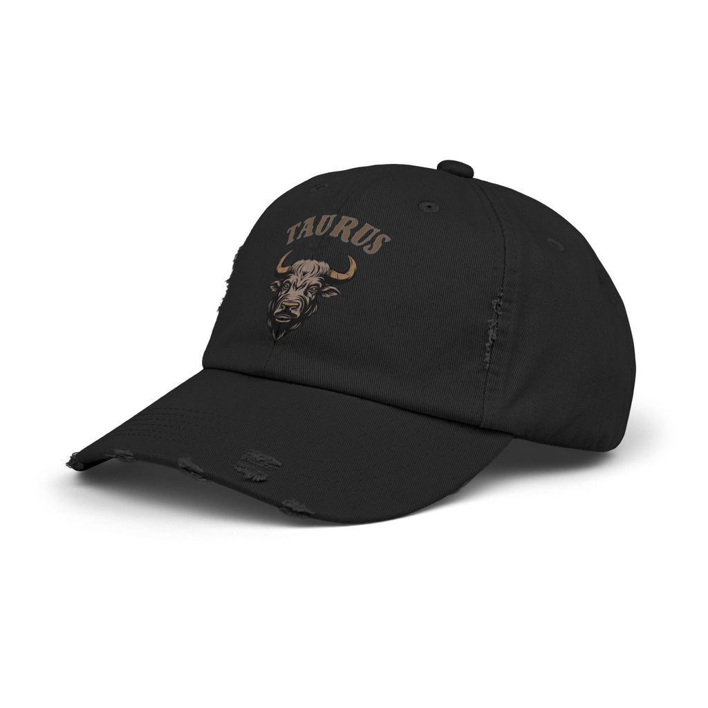 SABAS Taurus Distressed Cap - Zodiac Sign Bull Hat