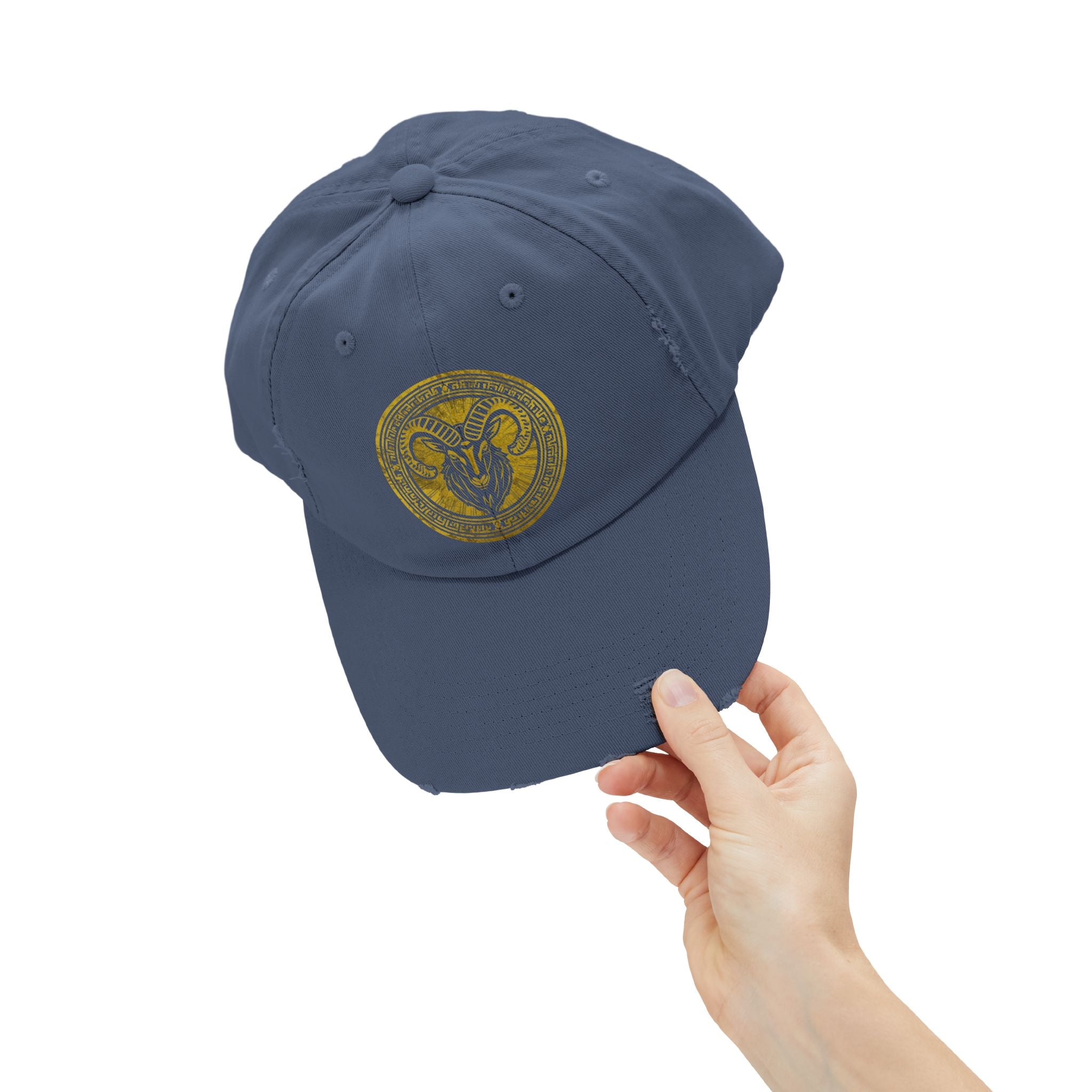 SABAS Capricorn Zodiac Sign Distressed Cap