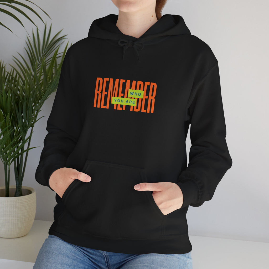 SABAS Remember Who You Are - Hoodie  Retro Orange & Green Graphic Pullover