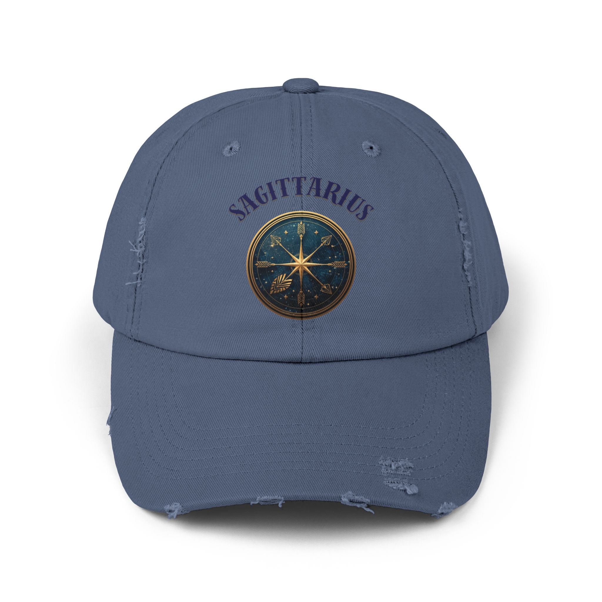SABAS Sagittarius Distressed Cap Zodiac Star Compass Cap