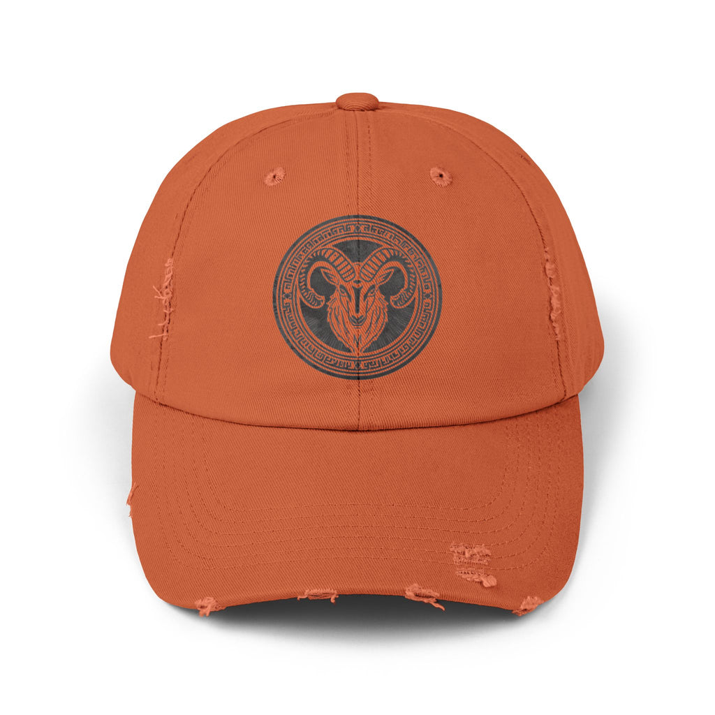 SABAS Capricorn Zodiac Sign Distressed Cap