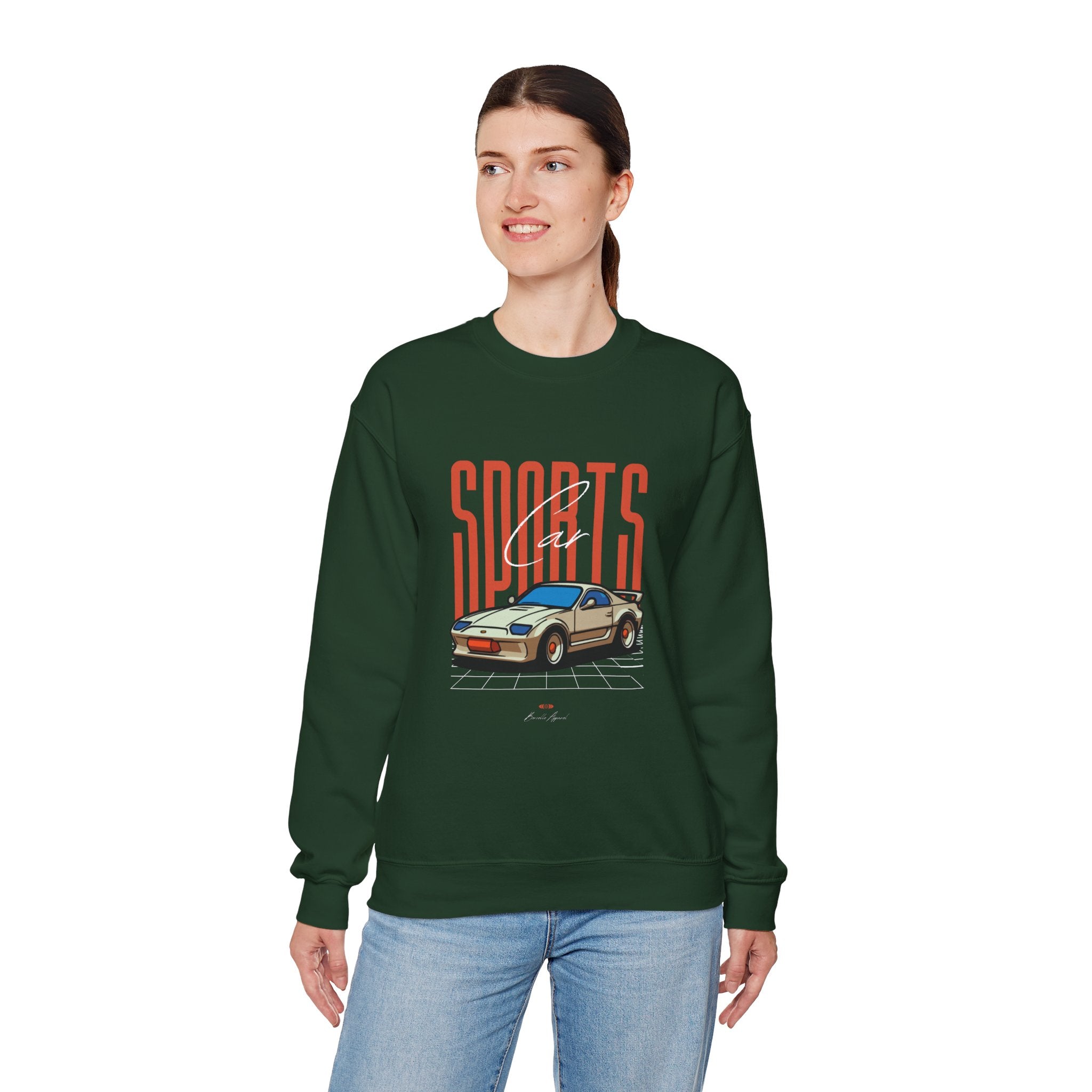 SABAS-Sports Car Sweatshirt — Vintage Racing Graphic Crewneck