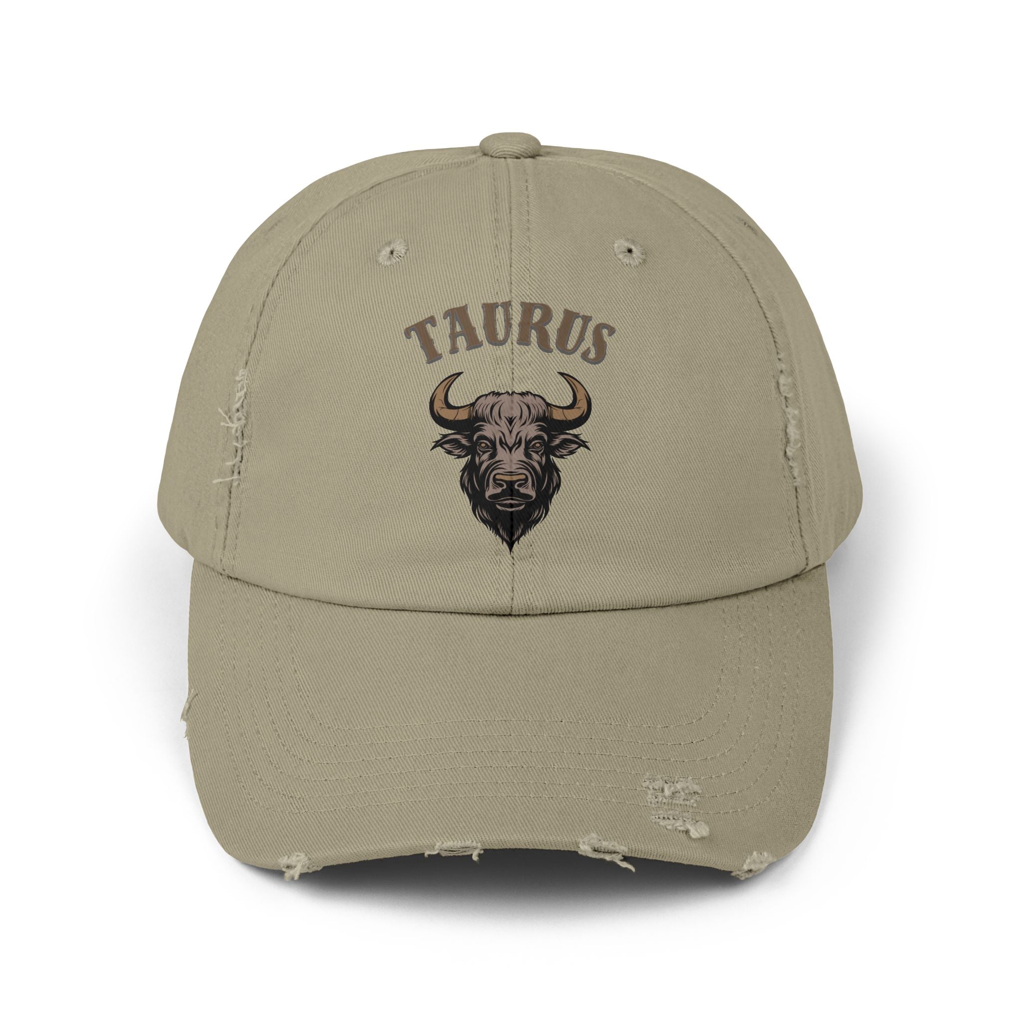 SABAS Taurus Distressed Cap - Zodiac Sign Bull Hat