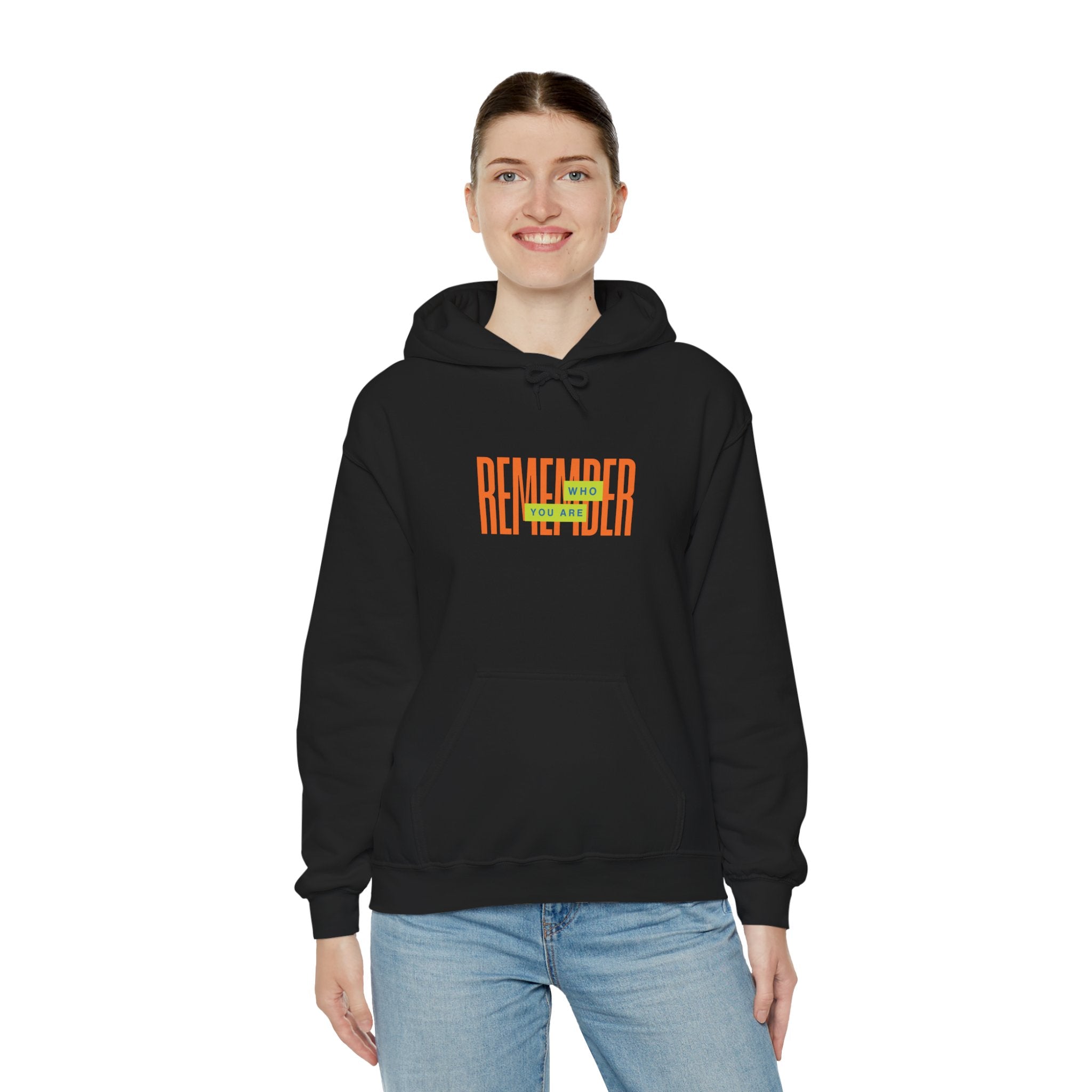 SABAS Remember Who You Are - Hoodie  Retro Orange & Green Graphic Pullover