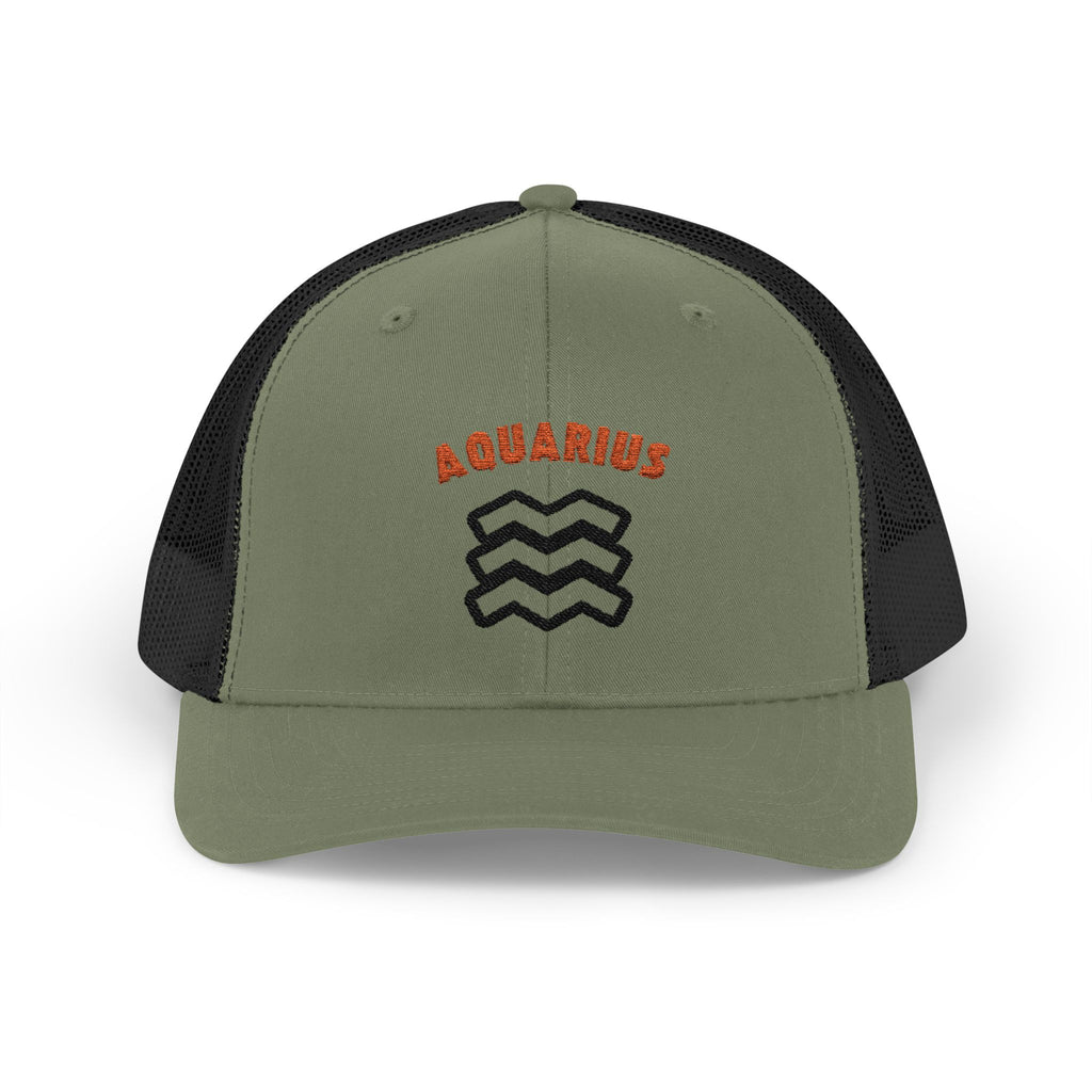 SABAS Embroidered Snapback Trucker Cap – Aquarius Zodiac Cap
