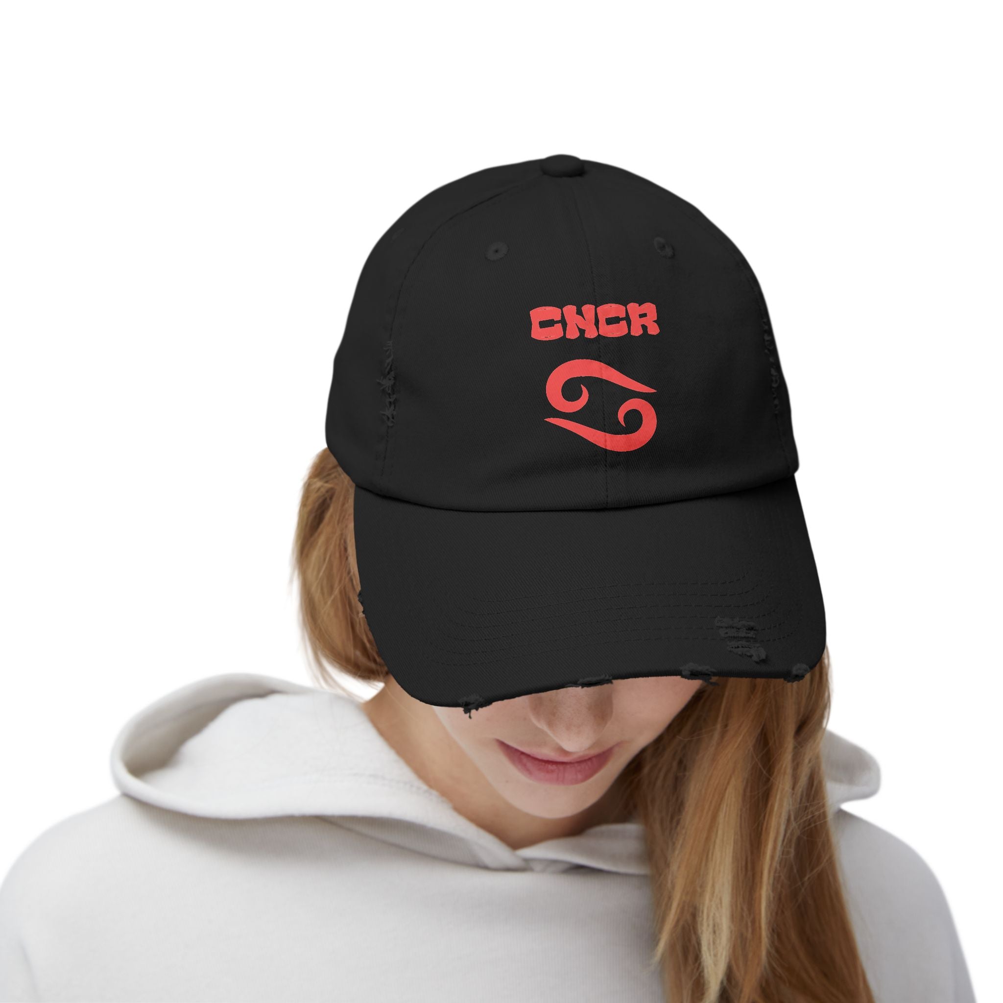 SABAS Cancer Zodiac Distressed Cap