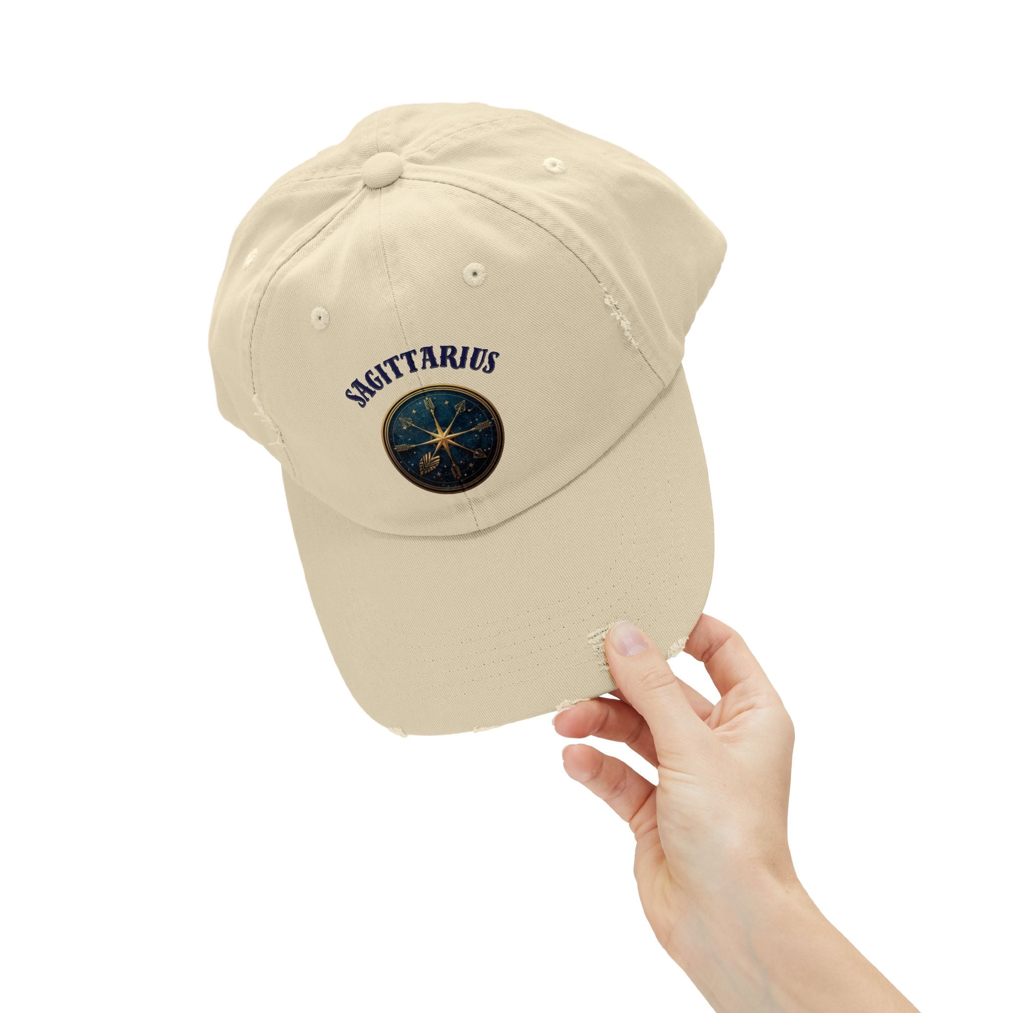 SABAS Sagittarius Distressed Cap Zodiac Star Compass Cap