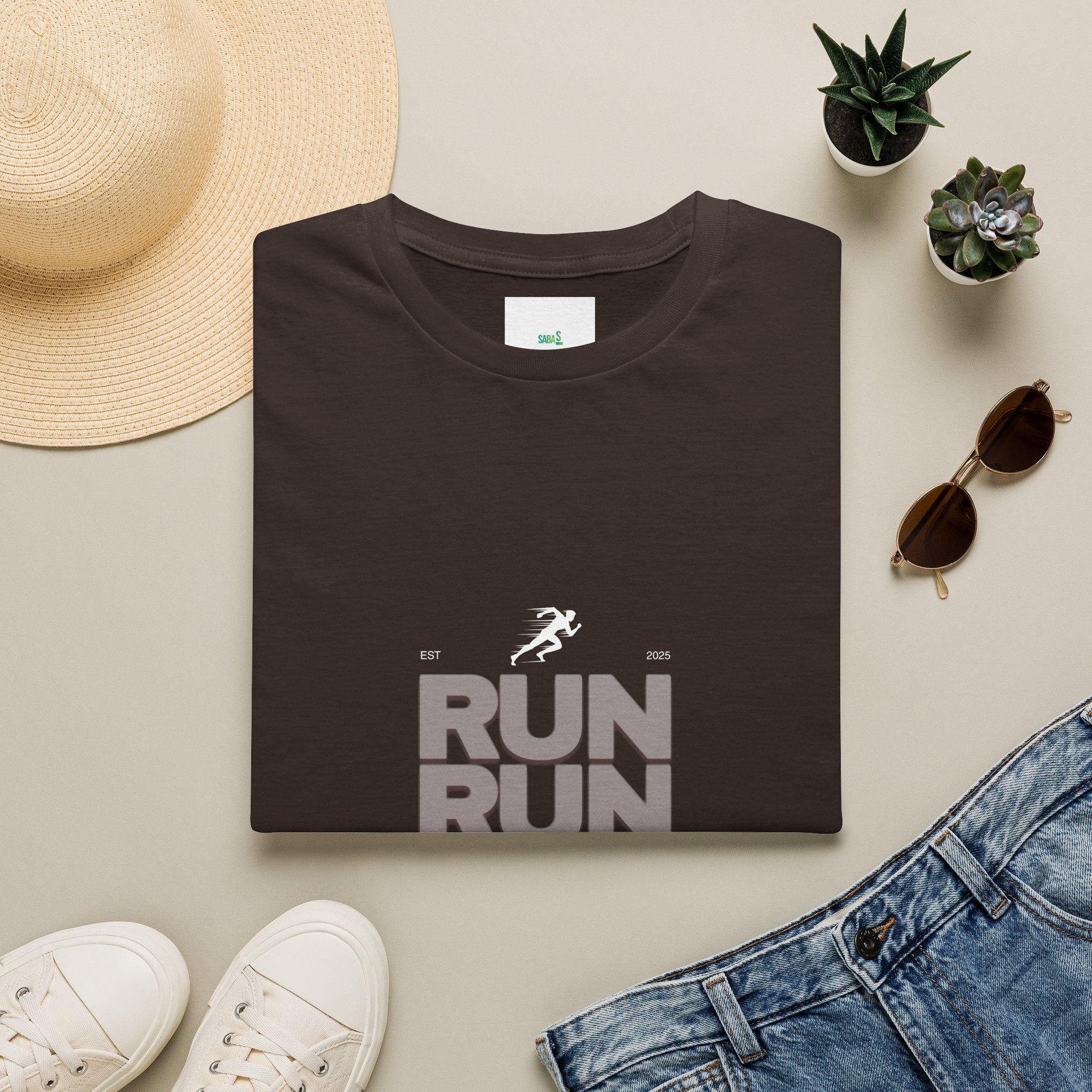 Sabas Ask For Run T-Shirt — Unisex-Minimalist Motivational Running Tee