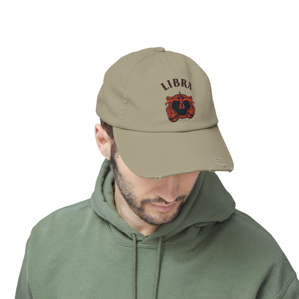 SABAS Libra Zodiac Distressed Cap