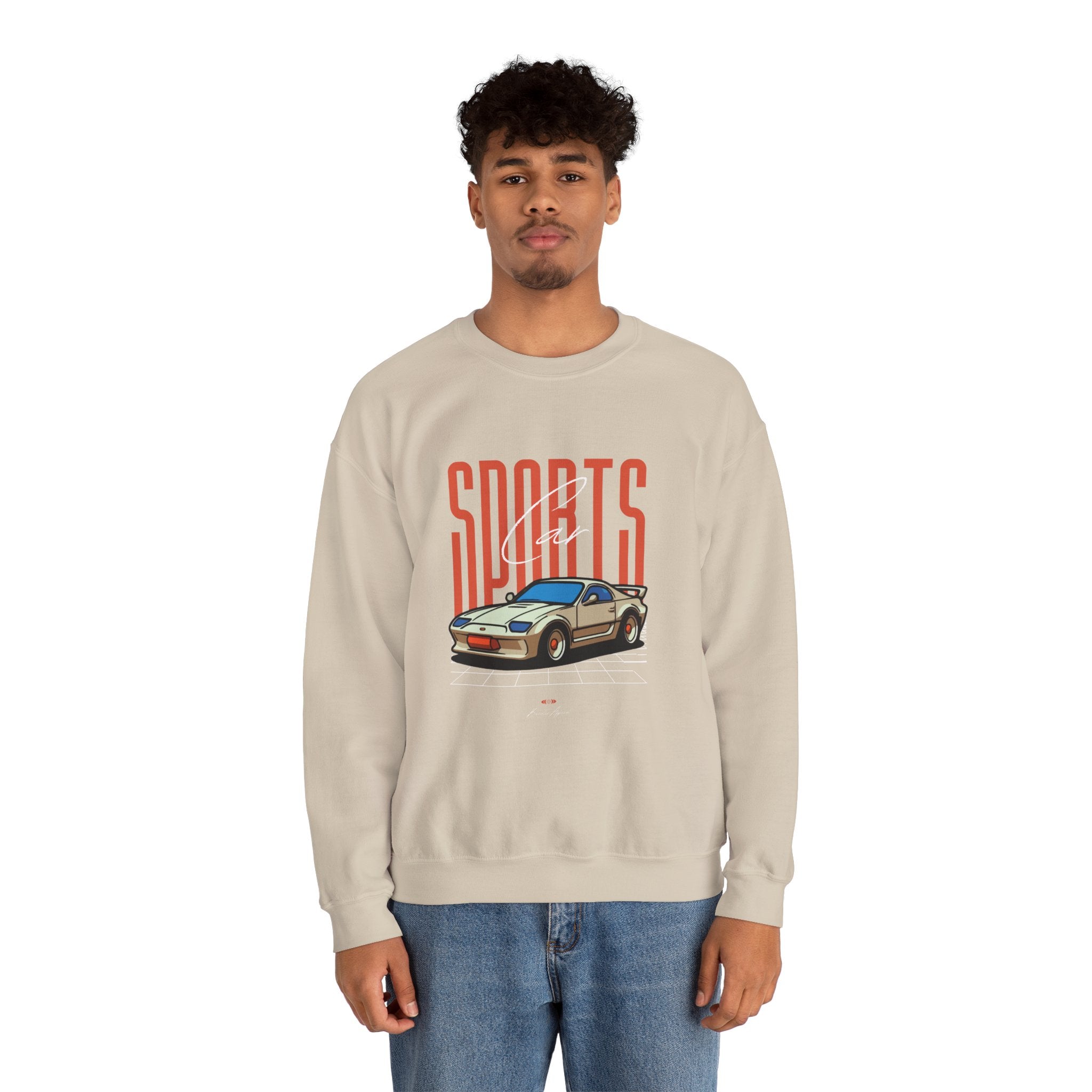 SABAS-Sports Car Sweatshirt — Vintage Racing Graphic Crewneck