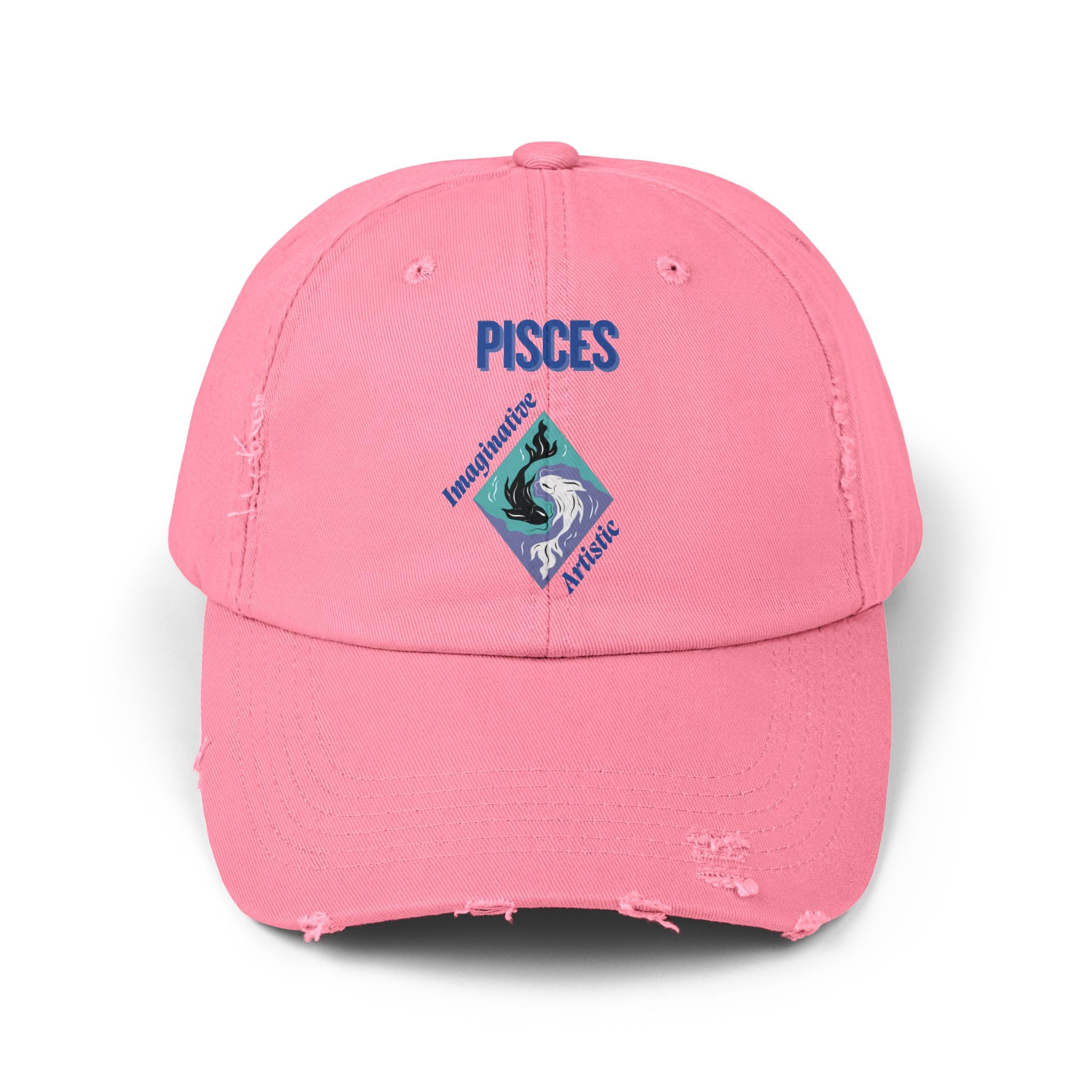 SABAS Pisces Distressed Cap Zodiac Sign Fish Design