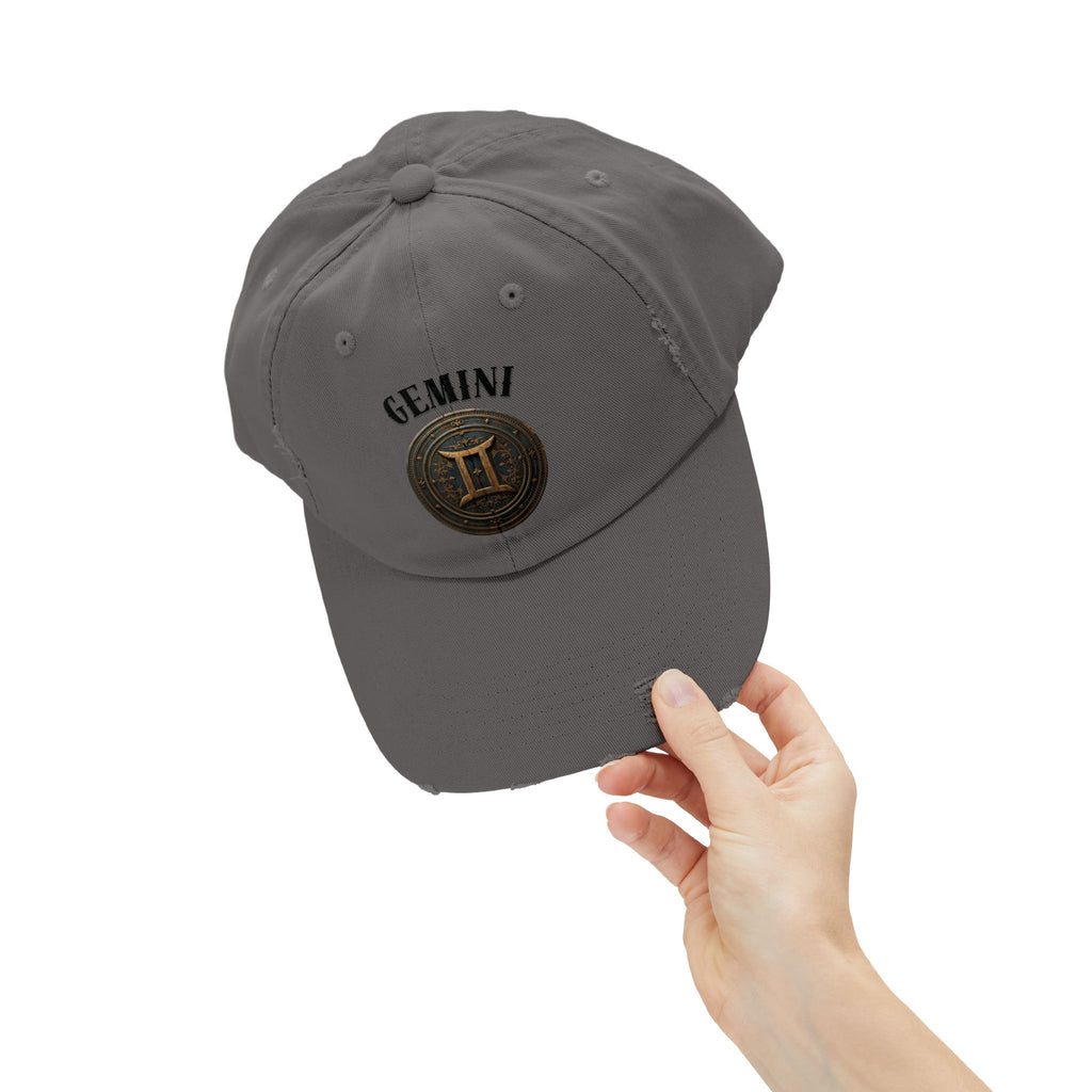 SABAS Gemini Zodiac Sign Distressed Cap